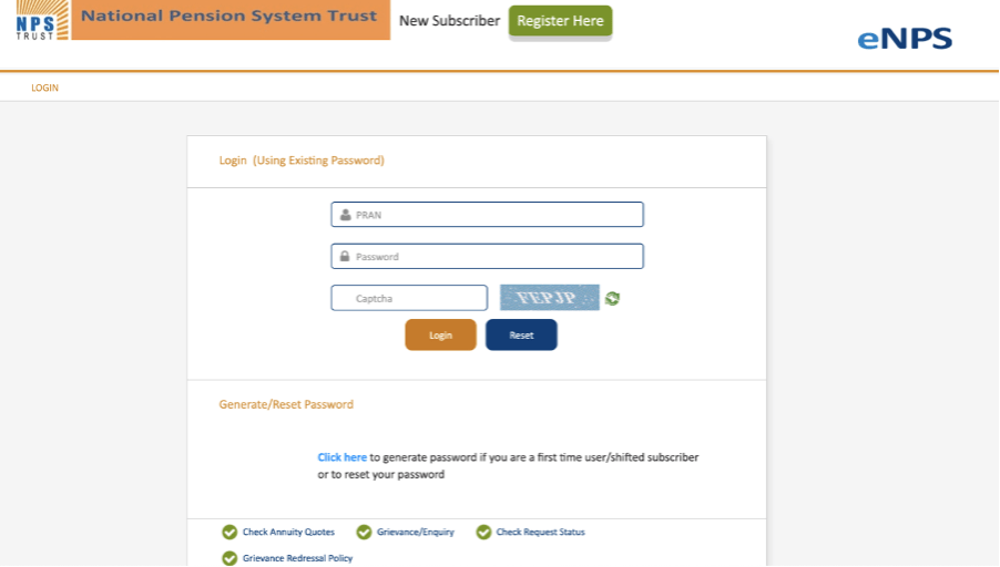 nps trust login