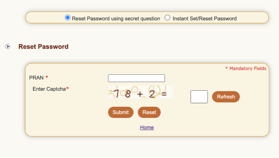 nsdl password reset