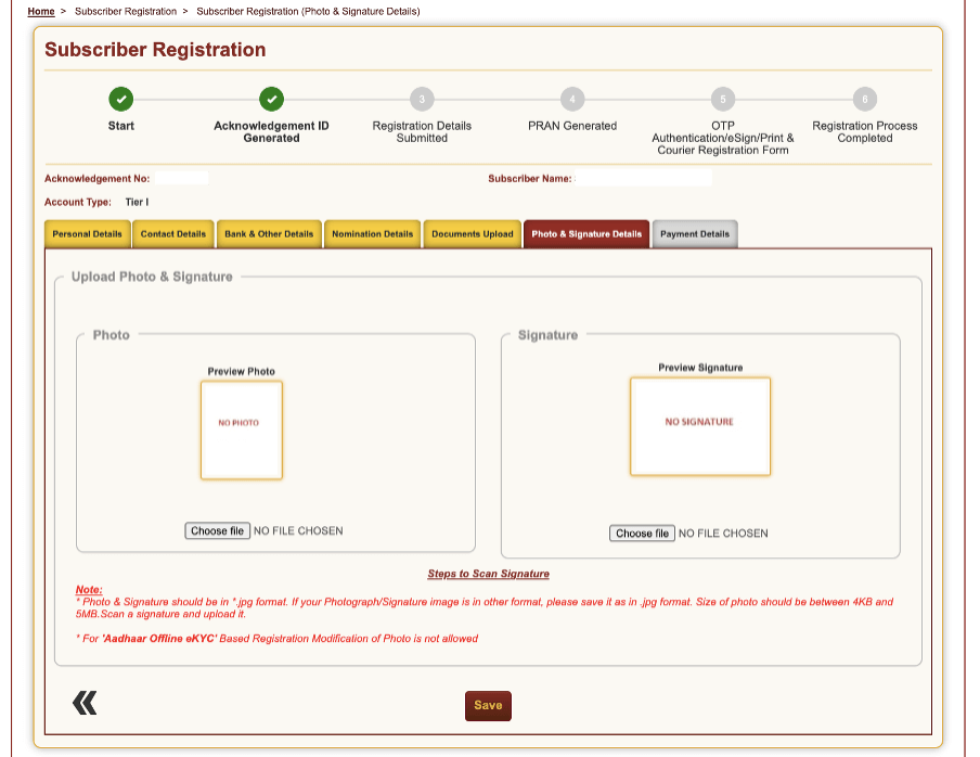 subscriber registration photos