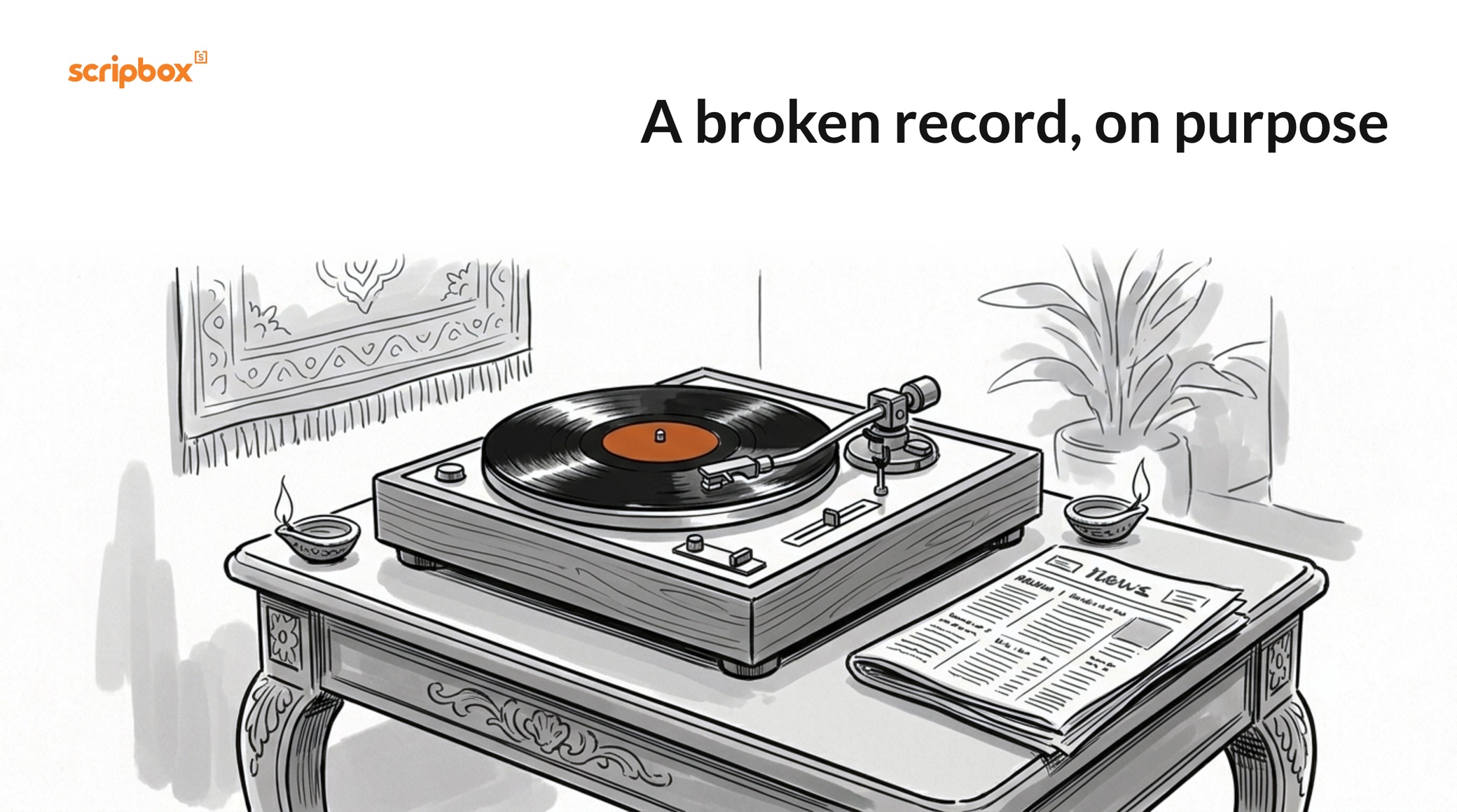 a broken record, on purpose